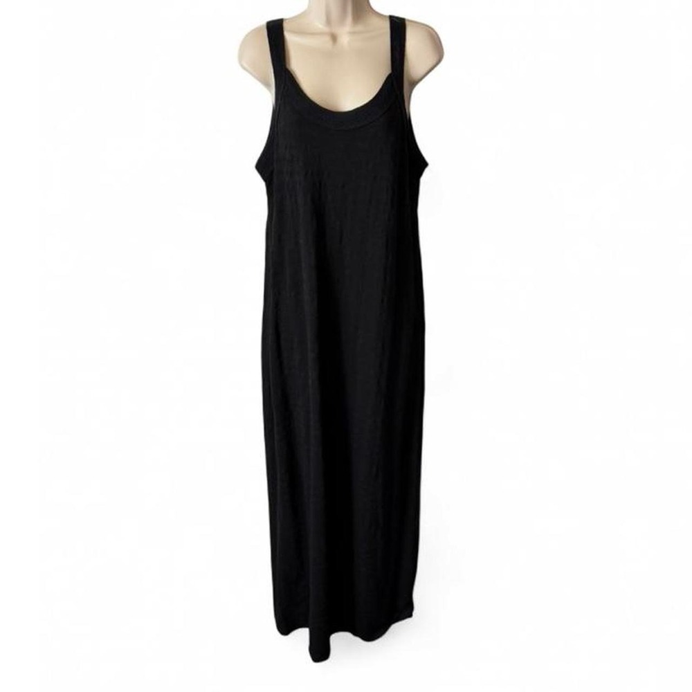 LOFT Black Sleeveless Scoop Neck Maxi Dress, Women's‎ Size L